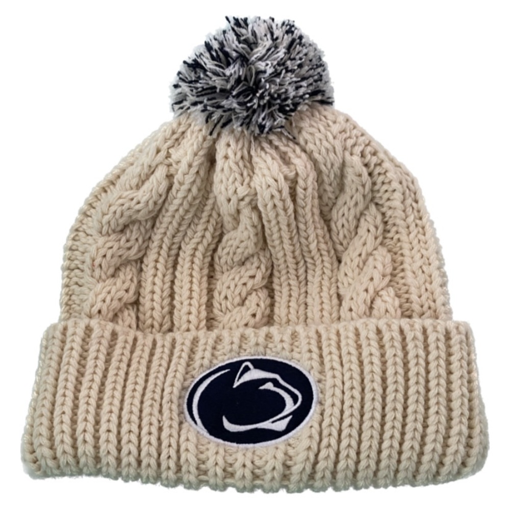Penn-State Winter Hat with Pom-Pom